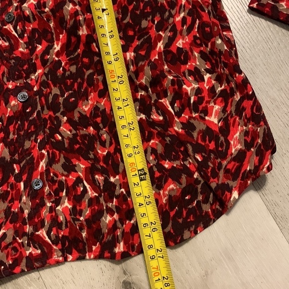 Equipment Slim Signature Blouse Merlot Multi size Small button down shirt red - Picture 13 of 16